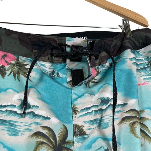 Billabong Mens Board Shorts 31 Blue Sundays Airlite Recycler Hawaiian Surf Swim - Picture 3 of 13